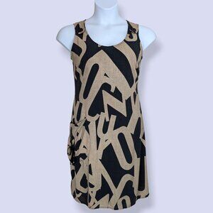 Frank Lyman Beige & Black Sheath Dress